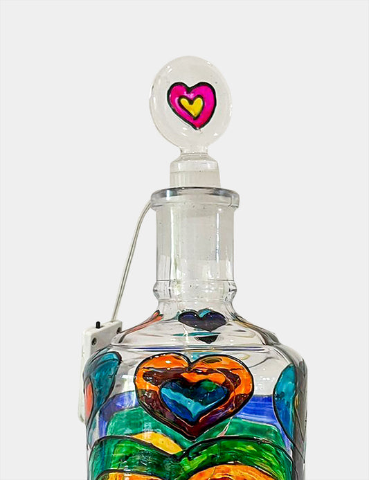Lámpara Botella Reciclada: Love