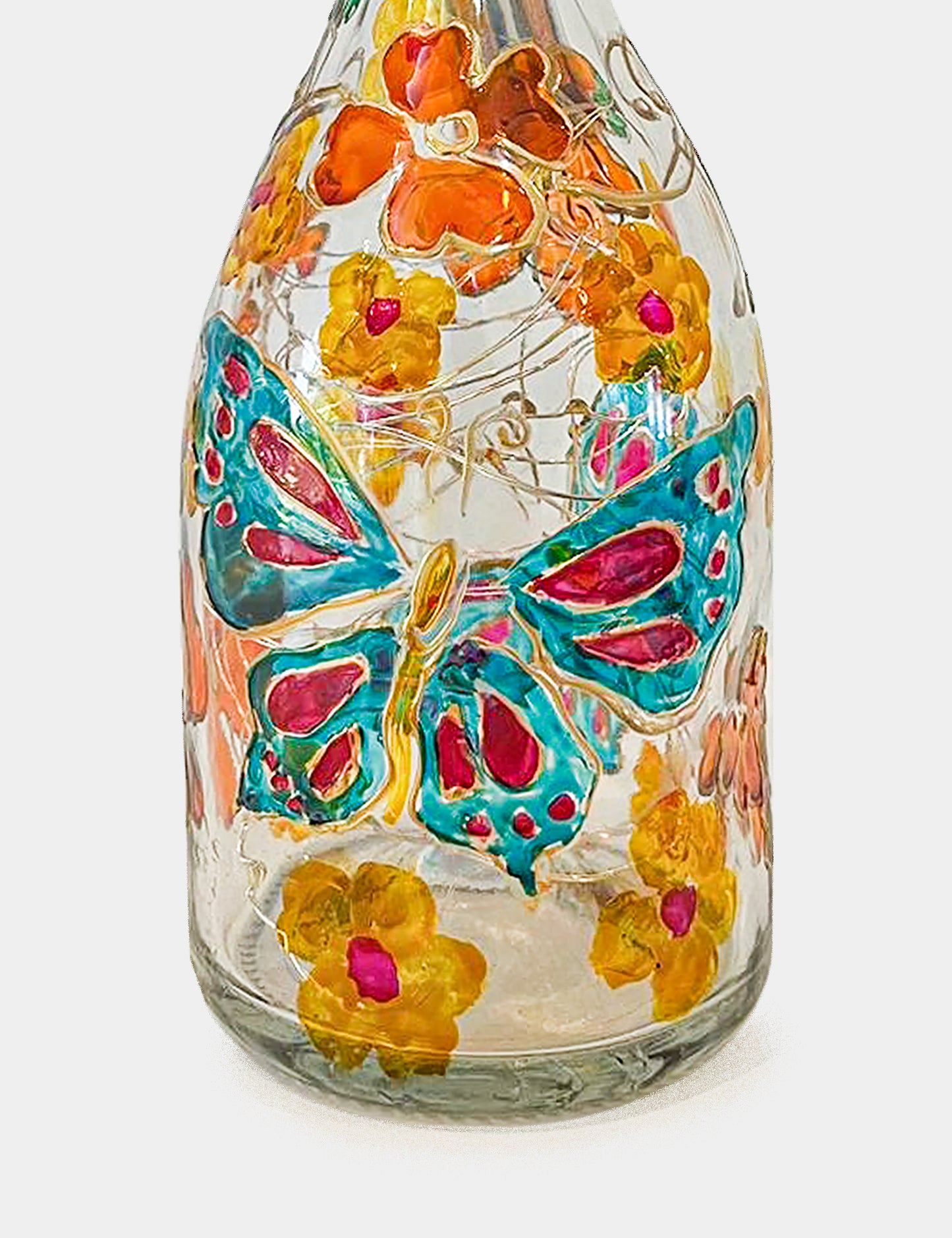 Lámpara Botella reciclada: Butterfly