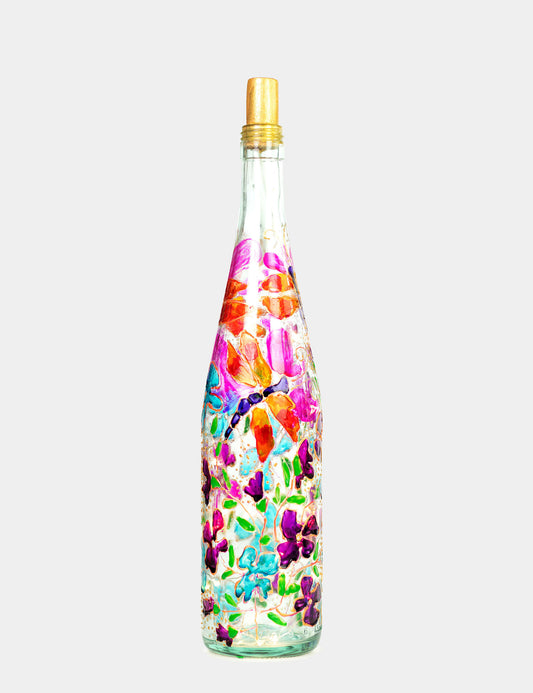 Lámpara Botella reciclada: Libélula